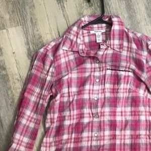 Style plaid pink shirt